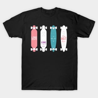 Longboard collection hand drawn / Longboard /Longboarder Gift Idea / Longboarding Present Longboard T-Shirt